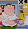 Família Griffin é recebida com rosquinhas por Homer Simpson  Foto: Reprodução