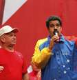 <p>Maduro&nbsp;disse que sente Ch&aacute;vez "presente", a quem definiu como um "grande profeta"</p>  Foto: Miraflores Palace / Reuters