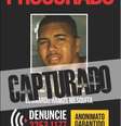 Cartaz informa a captura de Leonardo Ramos   Foto: Movimento Rio de Combate ao Crime / Divulgação