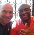 <p>Anderson Silva elogia relação com Dana White</p>  Foto: Instagram / Reprodução