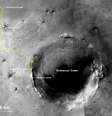 Imagem mostra rota feita pelo robô desde seu ponto de aterrissagem em Marte até sua localização no último dia 27  Foto: NASA/JPL-Caltech/MSSS/NMMNHS / Divulgação