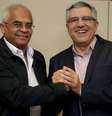 Nivaldo e Alexandre Padilha em foto divulgada pela campanha   Foto: Divulgação / Arquivo Pessoal
