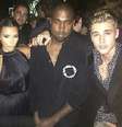 <p>Cantor postou foto ao lado de Kim Kardashian e Kanye West</p>  Foto: @justinbieber/Instagram / Reprodução