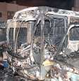 Seis ônibus foram incendiados na noite de domingo  Foto: Só Notícias / Divulgação