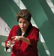 A presidente Dilma Rousseff discursa durante encontro com empresários na Confederação da Agricultura e Pecuária do Brasil (CNA), em Brasília, nesta quarta-feira. 06/08/2014  Foto: Ueslei Marcelino / Reuters