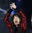 Mick Jagger durante show dos Rolling Stones no estádio Santiago Bernabeu, em Madri. 25/6/2014.  Foto: Juan Medina / Reuters