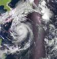 Fortes ventos provocados por tufão produzirão ondas de até 12 metros de altura, segundo a Agência Meteorológica japonesa  Foto: EUMETSAT / AFP
