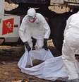 <p>Agentes de saúde removem o corpo de uma vítima do ebola em um centro para tratamento da doença na Libéria</p>  Foto: Abbas Dulleh / Reuters