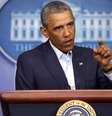 <p>O presidente Barack Obama responde a perguntas durante uma coletiva de imprensa realizada na Casa Branca em 18 de agosto</p>  Foto: Charles Dharapak / AP