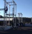 <p>O estacionamento do ginásio Gigantinho, em Porto Alegre, está sendo preparado para receber o comício do PT</p>  Foto: Flavia Bemfica / Terra