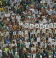 Torcida do Palmeiras protesta contra o presidente Paulo Nobre, o gerente de futebol Omar Feitosa e José Carlos Brunoro  Foto: Eduardo Viana / Agência Lance