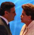 <p>Assim como as pesquisas dos institutos Ibope e Datafolha, Dilma Rousseff (PT) e Aécio Neves (PSDB) aparecem tecnicamente empatados em levantamento do Vox Populi</p>  Foto: Marcos Bezerra / Futura Press