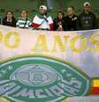 Torcedores comemoram centenário do Palmeiras no Pacaembu  Foto: Wagner Carmo/Inovafoto / Gazeta Press