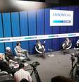 <p>Aécio Neves é entrevistado no Museu de Arte do Rio (MAR)</p>  Foto: Divulgação