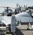 O drone Heron 1 é visto em Berlim. Ele é um dos drones que serãousados no monitoramento feito pela OSCE  Foto: AFP