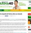 <p>De acordo com os responsáveis pelo site de Marina, essa é a segunda vez que isso acontece desde o início da campanha da candidata</p>  Foto: MarinaSilva.org / Reprodução