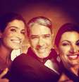 <p>Patrícia Poeta e Renata Vasconcellos são só sorrisos ao lado de Bonner</p>  Foto: @realwbonner/Instagram / Reprodução