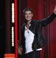 Cantor Robin Thicke ao receber prêmio durante o Billboard Music Awards, em Las Vegas, nos EUA. 18/05/2014.  Foto:  Steve Marcus / Reuters