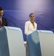 <p>Dilma, Marina e Aécio se livraram de temas polêmicos durante o debate</p>  Foto: Vagner Campos / MSilva Online