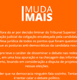 Site "Muda Mais", que apoia a reeleição de Dilma Rousseff (PT), foi tirado do ar após decisão do TSE acompanhar pedido da coligação de apoio a candidata Marina Silva (PSB)  Foto: Reprodução