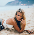 Yasmin Brunet em ensaio na praia  Foto: @yasminbrunet1/Instagram / Reprodução