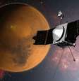 <p>Em ilustra&ccedil;&atilde;o fornecida pela NASA, a sonda Maven se aproxima de Marte em uma miss&atilde;o para estudar a atmosfera do planeta vermelho</p>  Foto: NASA / AP