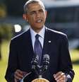 Obama falou da Casa Branca sobre ataques realizados contra os jihadistas da Síria  Foto: Gary Cameron  / Reuters