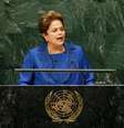 <p>Presidente Dilma Rousseff discursa na Assembleia-Geral da ONU na sede da organização em Nova York.</p>  Foto: Mike Segar / Reuters