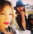 Jennifer Lopez e Leah Remini pouco antes do acidente  Foto: @jlo / Reprodução
