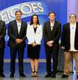 Debate ocorreu na noite desta terça, nos estúdios da TV Globo no Rio  Foto: Antônio Pinheiro/Campanha Lindberg Farias / Divulgação