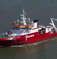 O navio já chegou à Indonésia há alguns dias e se prepara para ser lançado no Oceano Índico em busca do MH370  Foto: Fugro / AFP