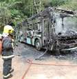 <p>Ônibus incendiado em Blumenau</p>  Foto: Jaime Batista da Silva / vc repórter