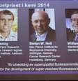 Os três cientistas levaram o Nobel de Química   Foto: Bertil Ericson / Reuters