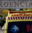 Ambulância ao entrar na emergência do hospital Alcorcon, nos arredores de Madri. 9/10/2014.  Foto: Sergio Perez / Reuters