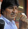 <p>Morales, um indígena de tendência esquerdista, tinha 59% das intenções de voto nas pesquisas</p>  Foto: NA
