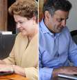 <p>Dilma Rousseff (PT) e Aécio Neves (PSDB)</p>  Foto: Divulgação