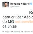Ronaldo se confunde ao tentar defender Aécio e vira piada  Foto: twitter / @Ronaldo / Reprodução