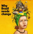 Capa da edição para a América Latina da revista britânica The Economist; para publicação, Aécio Neves "merece vencer" eleição presidencial  Foto: Reprodução