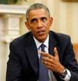 O presidente norte-americano, Barack Obama, fala à imprensa após reunião com sua equipe que coordena os esforços do governo de resposta ao Ebola, no Salão Oval da Casa Branca, em Washington, nos Estados Unidos, nesta quinta-feira. 16/10/2014  Foto: Larry Downing / Reuters