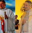 <p>Padre Marcelo Rossi em 2012 e em 2013, já bem mais magro</p>  Foto: Edson Lopes Jr/Terra/Leo Franco e Thiago Duran / AgNews