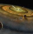 <p>Reprodução de como se formaram as primeiras rochas terrestres feitas pela Nasa</p>  Foto: Nasa / Divulgação