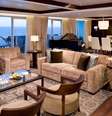 <p>Espaçosas e repletas de atrações como banheiras, hidro e varandas, suítes são quartos mais luxuosos de cruzeiros</p>  Foto: Celebrity Cruises/Divulgação