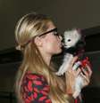 Paris Hilton dá beijão de língua em cachorro   Foto: The Grosby Group