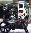 <p>Bike conceito da Ford híbrida exposta ao lado de um Ecosport</p>  Foto: Thiago Tufano / Terra