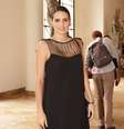 Cássia Ávila conferiu o desfile de Reinaldo Lourenço na Faap  Foto: Denilson Santos / AgNews