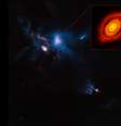 <p>Formação de um planeta ao redor da estrela HL Tauri, localizada a cerca de 450 anos-luz</p>  Foto: Twitter