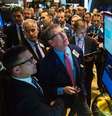 <p>Na máxima, pela manhã, avançou a 56.386 pontos e, na mínima, no início da tarde, caiu a 55.204 pontos</p>  Foto: Lucas Jackson / Reuters