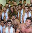 Nicole Bahls fez sucesso com os concorrentes do concurso Mister Mundo 2015, que aconteceu na noite de sábado (23), em São Paulo. A apresentadora do programa 'Pânico' foi uma das juradas do evento  Foto: Leo Franco / AgNews