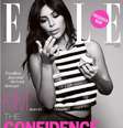 <p>A capa da Elle UK traz uma Kim Kardashian bem mais comportada que a revista Paper</p>  Foto: Elle UK / Reprodução