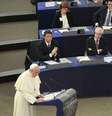 <p>O papa Francisco discursa no Parlamento Europeu em Estrasburgo, na França, em 25 de novembro</p>  Foto: Remy de la Mauviniere / AP